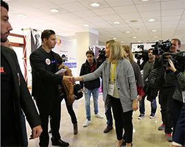 la ministra Báñez, inaugurando el encuentro