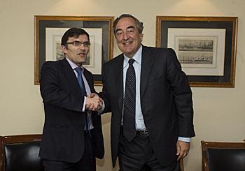 Alberto Durán (i) y Juan Rosell