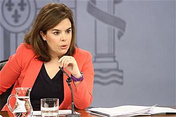 Soraya Sáenz de Santamaría durante la presentación