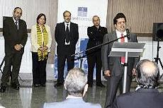 Intervención de Luis Crespo durante la inauguración