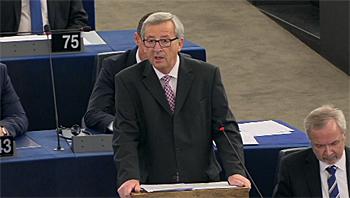 Jean-Claude Juncker durante su intervención