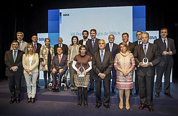 Foto de grupo con los ganadores