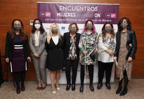 De izquierda a derecha: Mar Medeiros, directora Área Empresas, Alianzas Estratégicas y RSC-D Inserta; Cristina González Hipólito, directora general de DKV Integralia; Montserrat Balas, directora de Marketing y comunicación en Inserta; Teresa Palahí, secretaria General de la Fundación ONCE; Virginia Carcedo, secretaria general de Inserta Empleo; Ana Pilar Cruz, directora Talento Externo y Transformación de Inserta y Edelmira González, técnico de Inserta. 